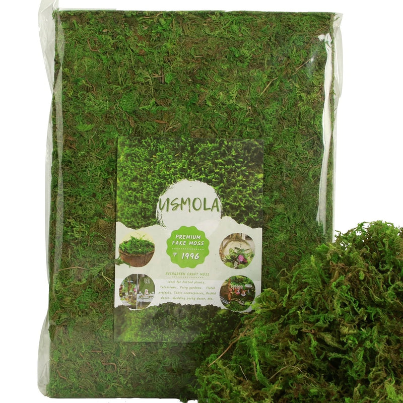 Fake Moss for Potted Plants Indoor, 2LBS Large Capacity Artificial Green Moss... Green Plant
