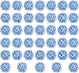 Blue Hydrangea Artificial Flowers Bulk, 40 Pcs Faux Hydrangea Flowers Heads, Art Hydrangea