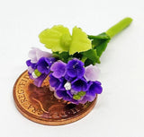 Dolls House Mauve Hydrangea Flowers x 2 Garden 1:12 Scale Miniature tumdee Hydrangea