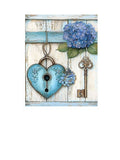 11x14 Blue Heart Hydrangeas Canvas Print Wall Art Hydrangea
