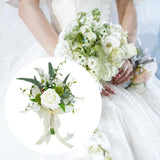 Wedding Bouquet for Bride Lifelike Fake Flowers Realistic Bride Holding Bouquet Bouquet