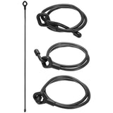 4-Pack Adjustable Plant Ties, 18 Inch Silicone Multi-Function Garden Tie [Black] Garden Plants