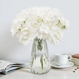 Artificial Flower Real Looking White Silk Fake Hydrangea Bulk Faux Bridal Shower Hydrangea