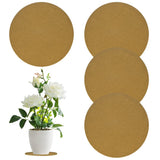 4-Pack Cork Plant Coasters, 9.8 Inch Cork Plant Mats for Garden [Brown] Garden Plants