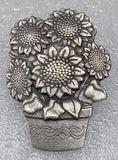Birds And Bloom Limited Edition 2006 Sunflower Flowerpot Lapel Pin Brooch Sunflower