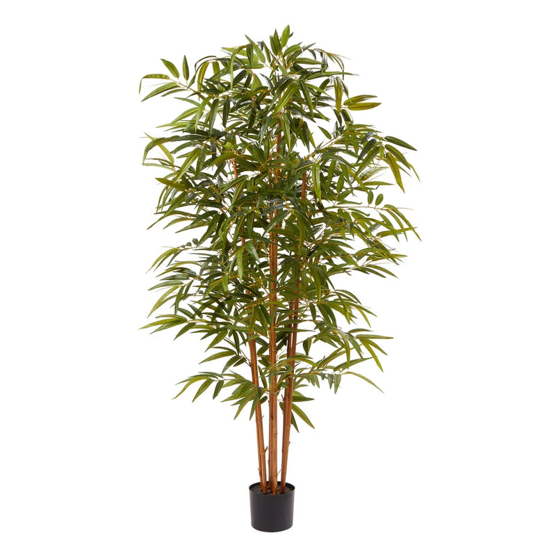 6 Ft. Artificial Bamboo Tall Faux Potted Indoor Floor Plant Office Home Decor Green Plant