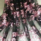 Costume Show Dancing Wear Tulle Beaded Evening Dress Mesh Fabric 5 Colours 0.5 Flowering Plants