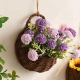 1x Woven Flower Planter Wall Hanging Plant Stand Basket Holder Gardening Pot New Garden Plants