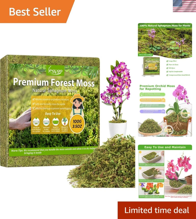 3.5OZ Sphagnum Moss for Plants, 4QT Natural Orchid Moss Potting Mix Dired, Gr...,saitnegkou0  99.5% positive (1.4K) Orchids