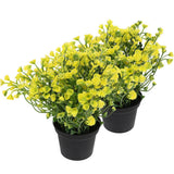 2 Pcs Nearly Natural Artificial Plants Potted Green Bonsai Decorative for Home Green Plant