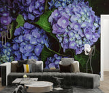 3D Purple Hydrangea Flowers Wallpaper Wall Mural Peel and Stick Wallpaper 199 Hydrangea