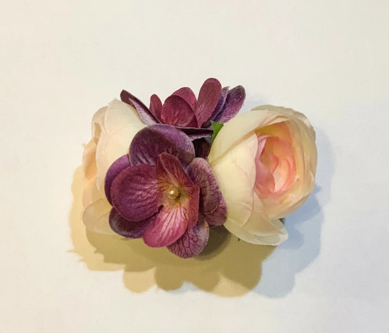 Bridal Wedding Hair Accessory Hair Clip in Rose and Hydrangea flower design Hydrangea
