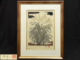 Masayuki Miyata "Susuki" Lithograph Print Limited Edition 1977 Signed Pampas Grass