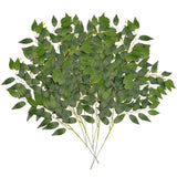 Lots Artificial Italian Ruscus Greenery Stems Faux Green Leaf Bouquet Home Decor Green Plant