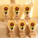 6Pcs Handmade Crochet Sunflower Bouquet Thank You Gifts Teacher Appreciation ... Sunflower