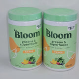 Bloom 2 Pk Nutrition Greens & Superfoods Powder MANGO - 25 Serving Exp Jan 2027 Green Plant