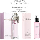 __SPECIAL DUO THIERRY MUGLER WOMANITY 2.7 OZ+3.4 REFILL SEALED__ EDP