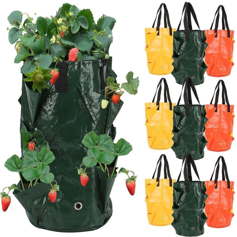 1/2/3pcs Plant Bag Window Planter Vegetable Strawberry Grow Bags Pot Garden 14in Garden Plants