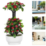 Fake Plants for Shelf Artificial Indoor Tree Bathroom Farmhouse Decor Bonsai Green Plant