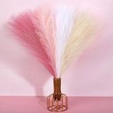 60PCS Faux Pampas Grass 17.7Ó Pink Boho Vase Filler Home Wedding Decor Pampas Grass