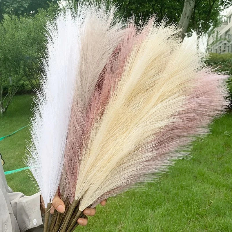 Large Artificial Plant - Pampas Grass Fake Flowers Wedding Bouquet Home Decor Pampas Grass
