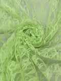 Mint Green  Floral  Lace Fabric Special Occasion Netting By the Yard Flowering Plants