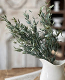 Artificial Floral Pick Twilight Ash Realistic Greenery 14 inch Bush Lancaster Green Plant