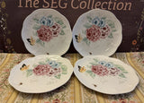 Lenox Butterfly Meadow Hydrangea 9" Accent Salad Plate 841006 NWT SET of 4 Hydrangea
