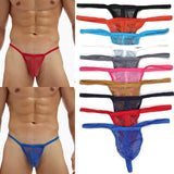 Mens Mesh See-through Pouch G-string Briefs Underwear T-back Thong V-string US _ Roses