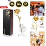 Gold Dipped Rose Real 24K Gold Rose Romantic Gift for Women Anniversary Roses