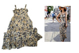 Anthropologie Moulinette Soeurs Hydrangea Floral Ruffle Silk Maxi Dress  2 XS S Hydrangea