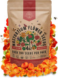 Nasturtium Seeds 700+ Heirloom Non-GMO Edible Flower Seeds Indoor Outdoor Garden Garden Plants