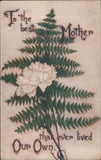 Best Mother Carnation & Fern Greeting Flowers Prince Pub. Co. Original Vintage Carnation