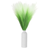 6PCS Faux Pampas Grass, 18"/46cm Artificial Fluffy Grass Stems, Gradient Green Pampas Grass