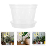 9 Pcs Plastic Flower Pot Orchid Planter Nursery Garden Flowerpot Garden Plants