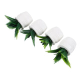 4 Pcs Dollhouse Simulation Potted Plant Miniatures Imitation Bonsai Ornaments Green Plant