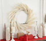 Luxe Rachel Zoe 31" Silky Pampas Wreath - Winter White Pampas Grass