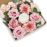 Artificial Flowers Combo Set, Fake Silk Flowers Decor with Stems for DIY Rose... Hydrangea
