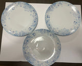 Set Of 3 Darbie Angell Hydrangea Blue White Floral Dinner Plates 10.5Ó Hydrangea