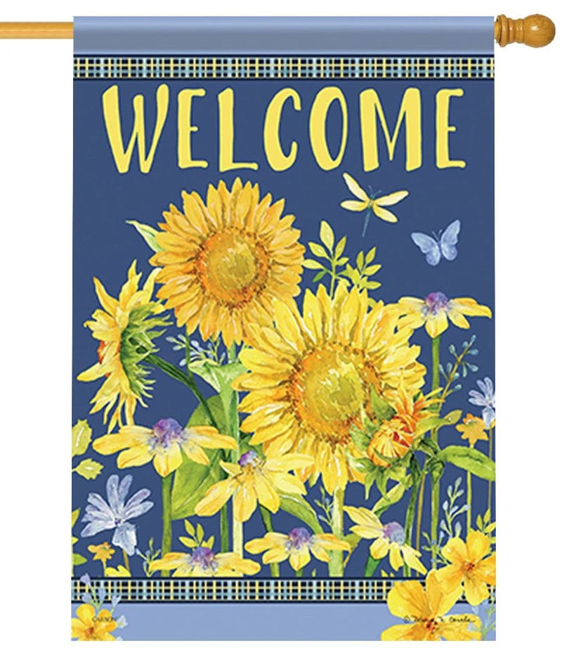 Sunny Sunflowers House Flag Sunflower