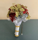 Glitter poinsettia wedding bouquet Bouquet