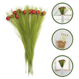 16 Pcs Artificial Pampas Small Grass Decor Green Plants Reeds Decoration Pampas Grass