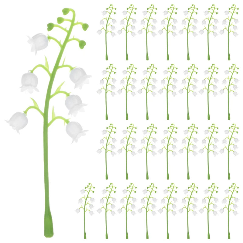 60-Pack Artificial Flower with Stems, Fake Lily of the Valley Flowers Leaf Decor Lily