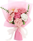 Handmade Crochet Flower Bouquet Pink Sunflowers Rose Daisy Gift Sunflower