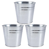 3 PCS Flower Pots Metal Imitation Flowerpot Garden Decor Iron Bucket Garden Plants
