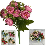 High End Napped Cloth Fabrics Artificial Flowers for Stylish Living Room Decor Peony