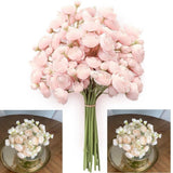 18Pcs Artificial Buttercup Flowers Realistic Flowers Bridal Bouquet Home Decor Ranunculus