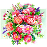 Peony Pop Up Card with Butterflies 3D Spring Greeting Card all occasion Peony