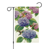 Spring Summer Blue Hydrangea Garden Flag 12x18 Inch Double Sided Burlap Decor Hydrangea