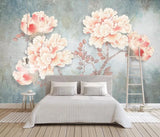 3D Pink Peony Flower K5598 Wallpaper Mural Self-adhesive Removable Sticker Kay Peony